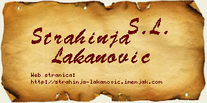Strahinja Lakanović vizit kartica